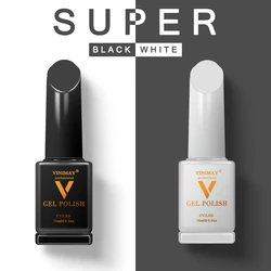 VINIMAY High Purity Black White Red Gel Nail Polish Nail UV Glitter Gel Varnish Soak Off Gelpolish Gel Nail Art Lacque Primer