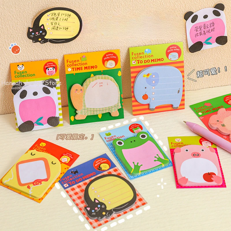 Cute Cartoon Animal Tearable Note Book Posted it Sticky Notes Notepad Memo Pads Children Gifts School Office Supplies