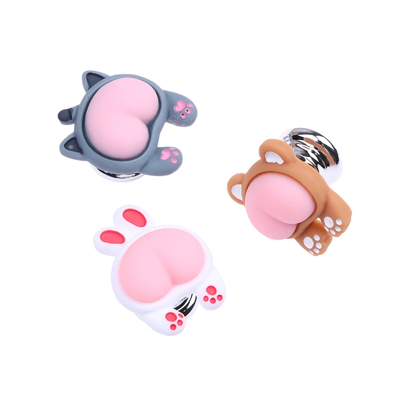 

Милые животные стыки для унитаза длинная протектор для ногтей для женщин Туалет Ванная комната увлажняющая кнопка для украшения помощь