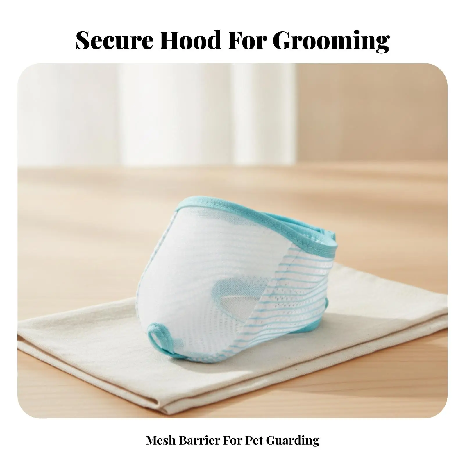 Adjustable Cat Muzzle for Grooming Anti Bite Mesh Guard for Kittens Comfortable Face Cover for Bathing and Vet Check