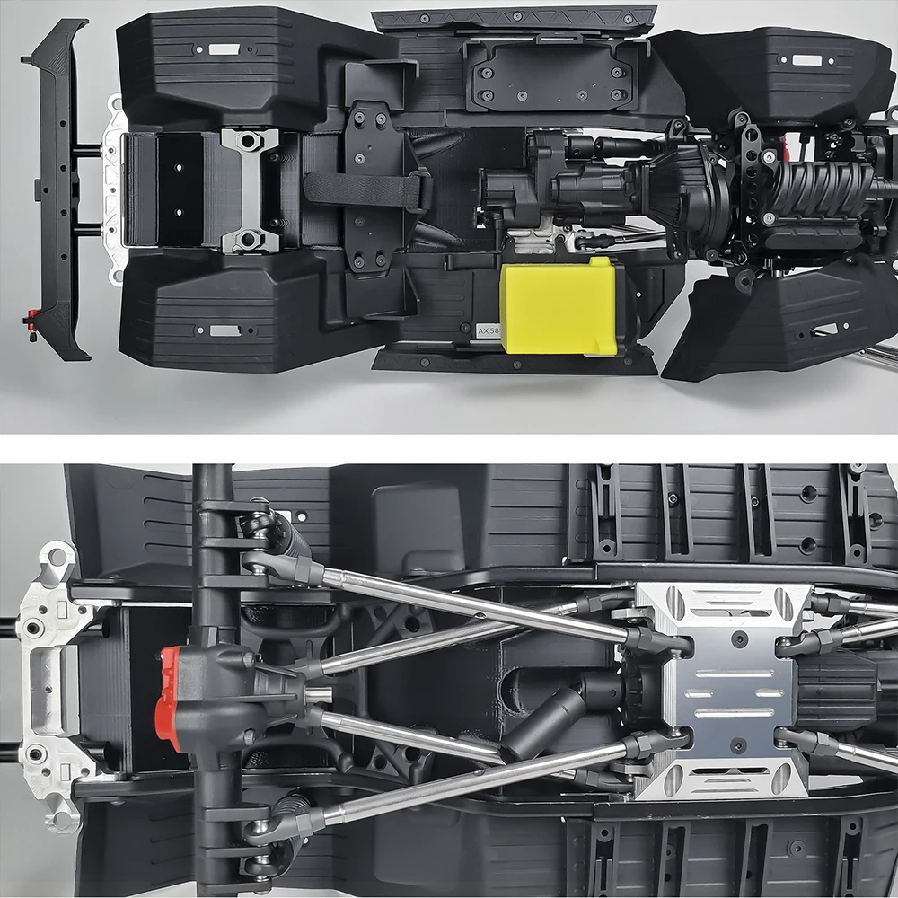 บังโคลนรถยนต์ AXSPEED RC บังโคลนพลาสติกกลางสำหรับรถ RC Crawler Axial SCX10 III AXI03006 AXI03007 อะไหล่อัพเกรด