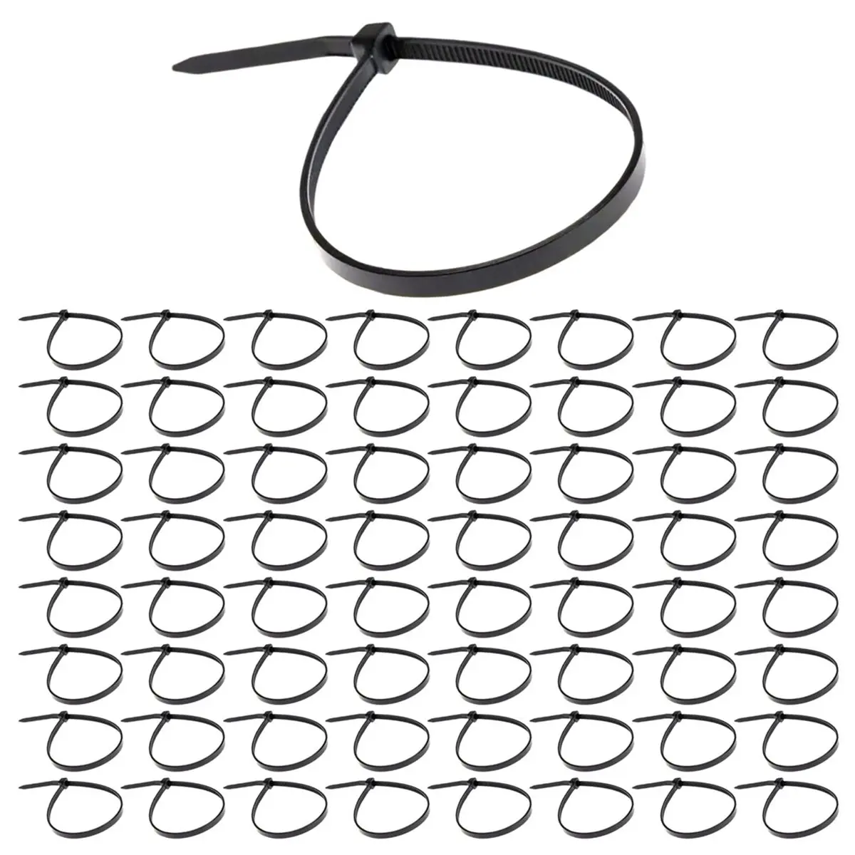 DT38 Self-Locking Nylon Tie 100 PCS Black Cable Tie Fastening Ring Cable Tie Zip Wraps Strap Nylon Cable Tie Set