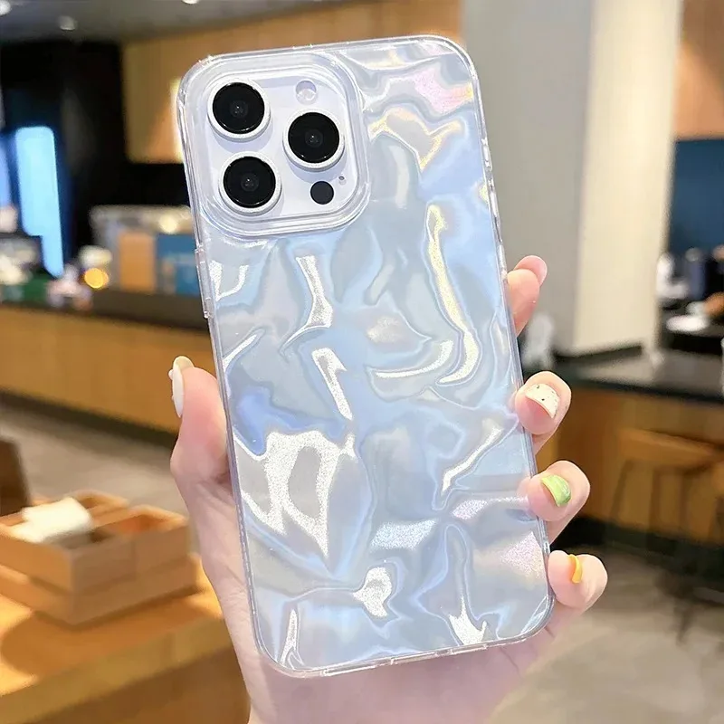 For OPPO Reno 14 Reno14 F Reno14Pro 15 Reno15 Pro Reno15Pro Case Soft Silver Back Cover Camlet Laser Mobile Phone Cases Carcase