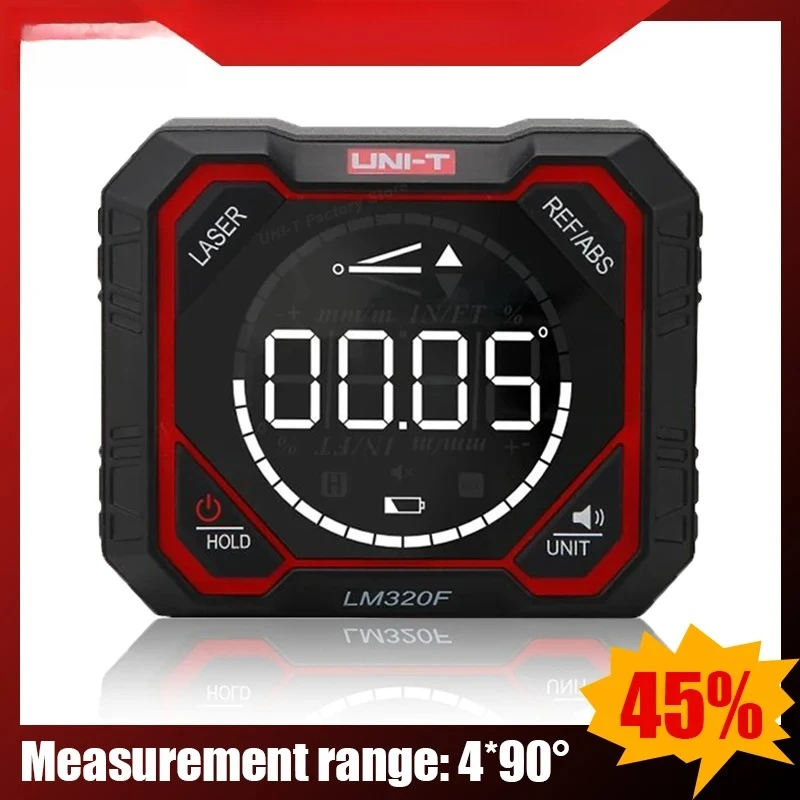 Inclinometer Digital Angel Meter with Relative Absolute Angle Measurement 4×90° Magnetic Inclinometer LM320D LM320E LM320F