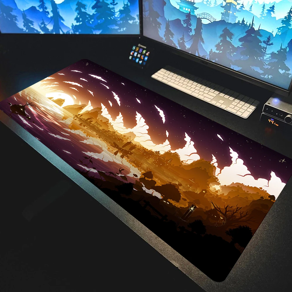 Moon and Stars Large Desk Mat  - Desk Setup Art 评论和价格