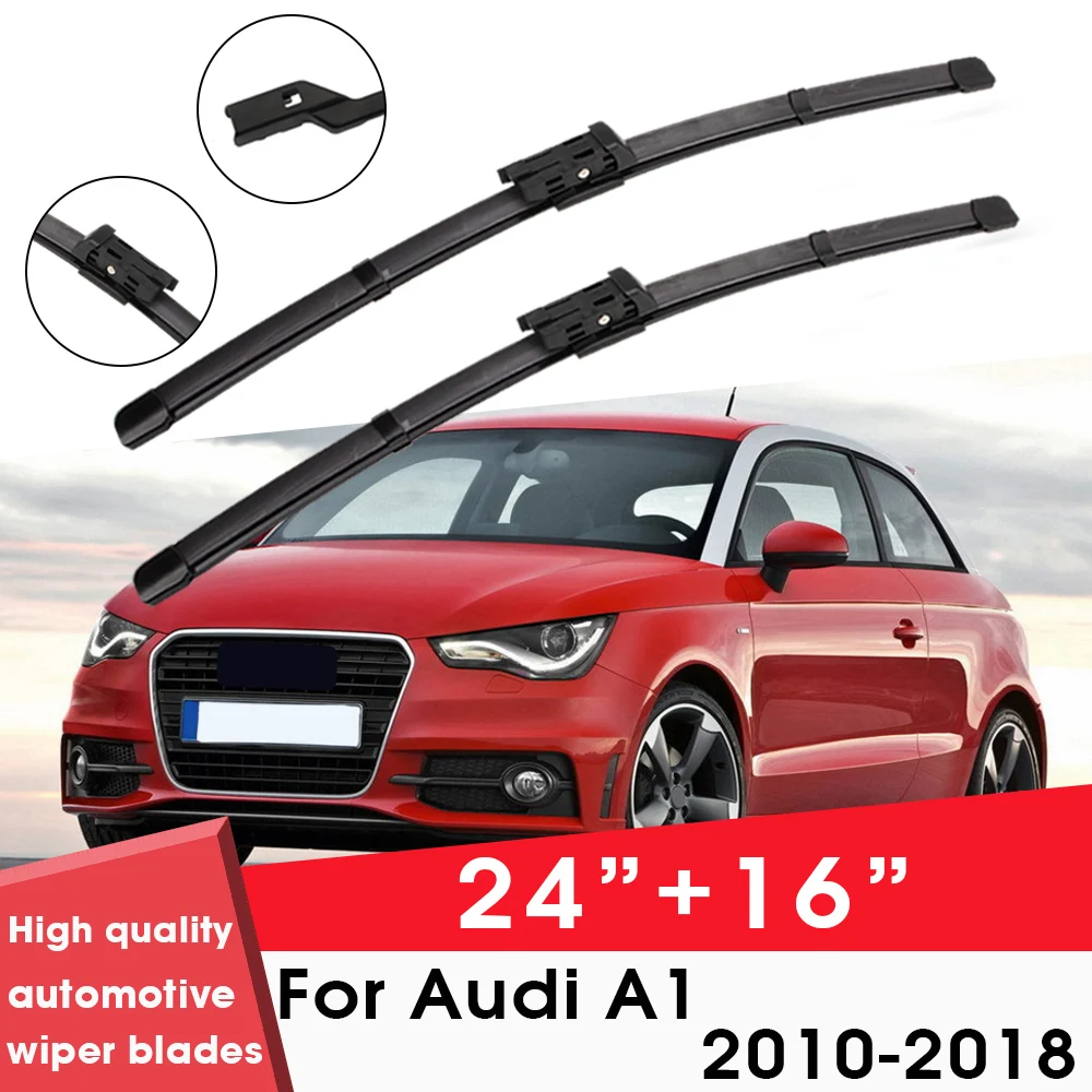 

Car Wiper Blade Blades For Audi A1 2010-2018 24"+ 16" Windshield Windscreen Clean Naturl Rubber Cars Wipers Accessories