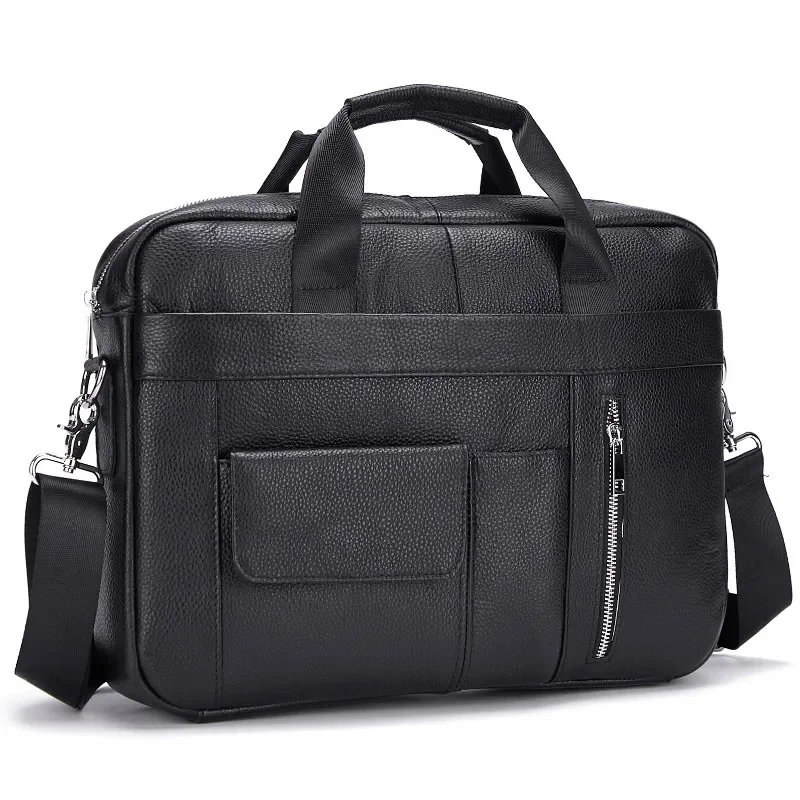 

Hot Sale Briefcase Men Real Cowhide Handbags Male Large Business Shoulder Men's Genuine Leather Messenger Bag Tote