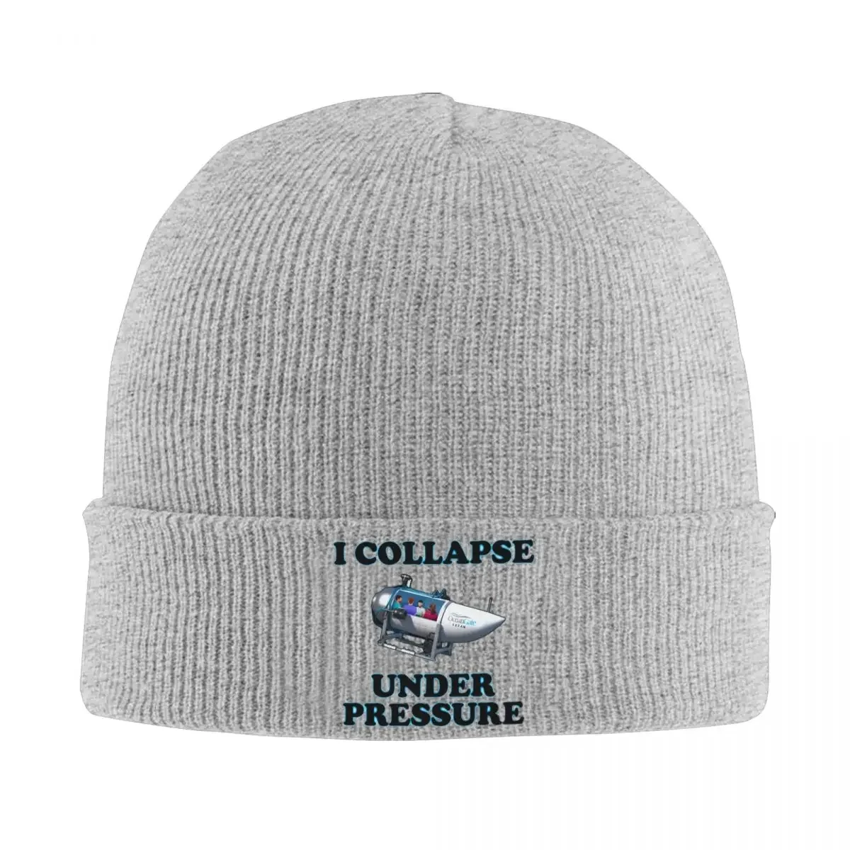 I Collapse Under Pressure Oceangate Knit Hat Beanies Winter Hat Warm Street Cap for Men Women Gift