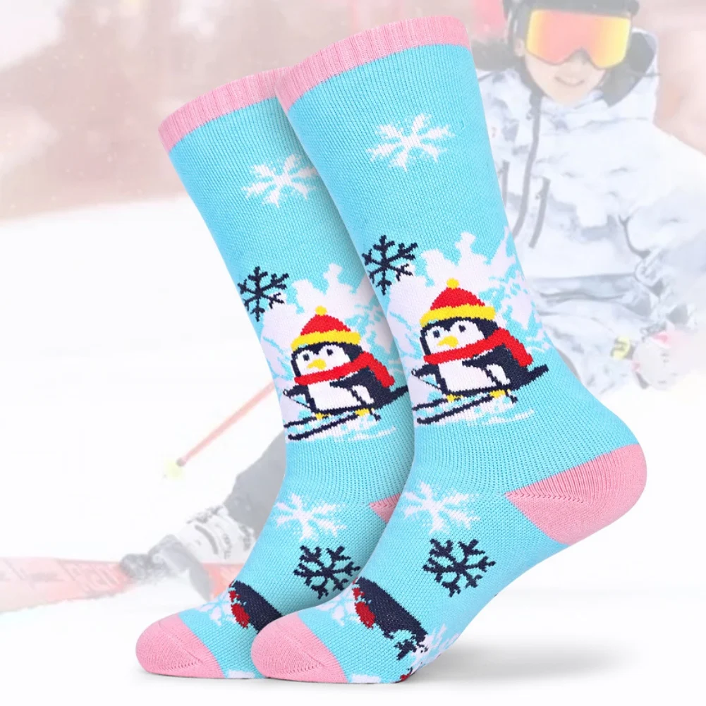 

2 Pairs Kids Winter Thermal Ski Socks Thicken Cotton Warm Socks Outdoor Snowboarding Cycling Hiking Stocking Children Leg Warmer