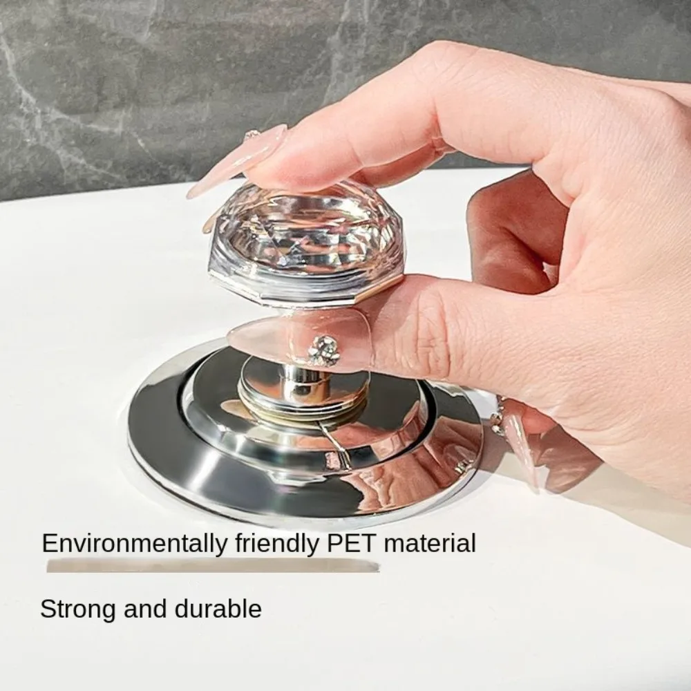 Plastic Heart Shaped Toilet Tank Button Universal Labor-saving Toilet Flush Button Transparent Toilet Tank Button Aid Toilet