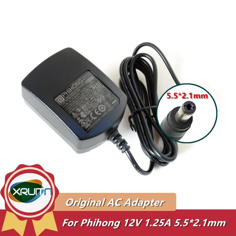 

Genuine Phihong PSA15R-120P 12V 1.25A 15W 5.5*2.1mm Switching Power Supply AC Adapter Charger