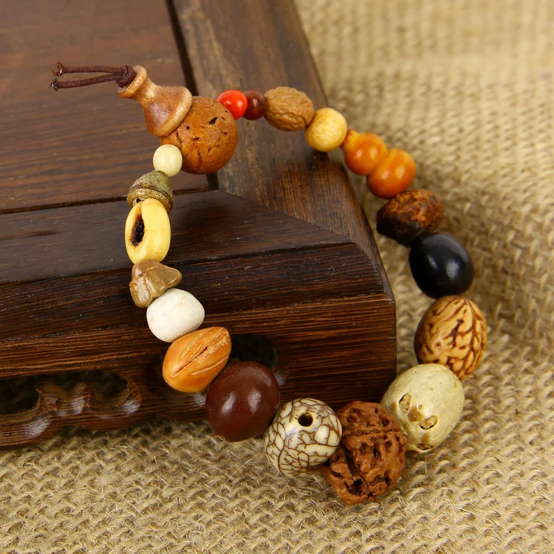 UMQ Hot Sale Natural 18 Seed Beads Handmade Beaded Bodhi Bracelet Binding Gift Ornament