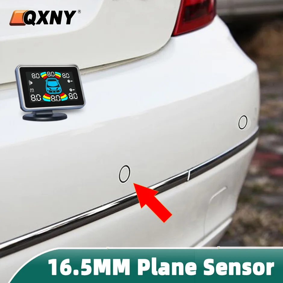 

16.5MM Plane Car Reverse Parking 8 Sensors Backup Radar Parktronic for Bumper Adjustable Depth Digital Display Obstacle Distance