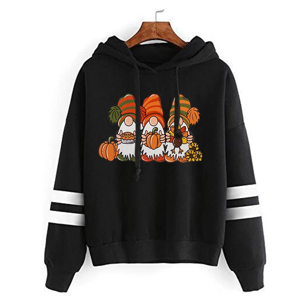 

Thanksgiving Gnomes Sweatshirt Thanksgiving Hoodie Fall Gnomes Hoodies Casual Fall Pumpkin Gnome Women Clothing