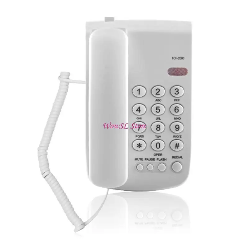 TCF-2000 Fixed Line Phone Redial/Pause/Flash/Hold Ring Tone Adjustable Desktop HX5E