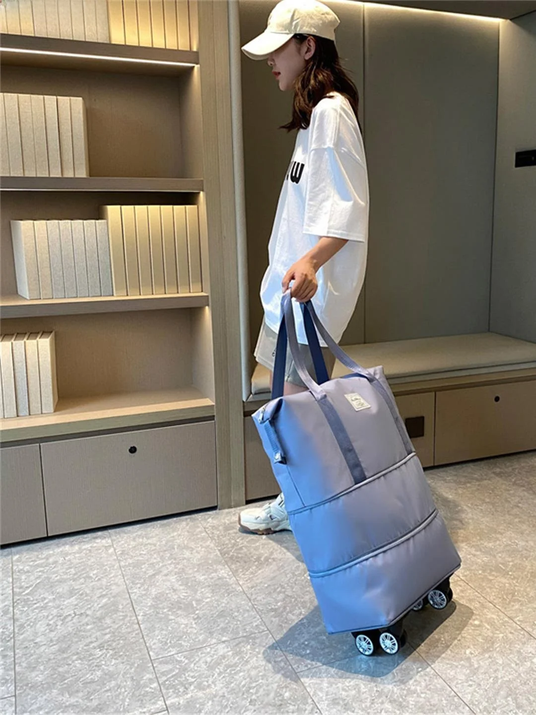 حقيبة أمتعة محمولة خفيفة الوزن، حقيبة سفر، حقيبة نقل، حقيبة تخزين بعجلات عالمية لرحلات العمل والانتقال #3