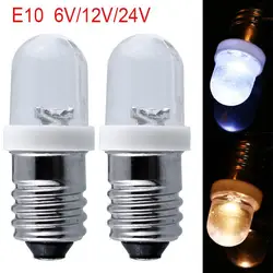 E10 Light Bulbs Dc 6/12/24v LED Screw Base Indicator Bulb Mini Warning Signal Lamp