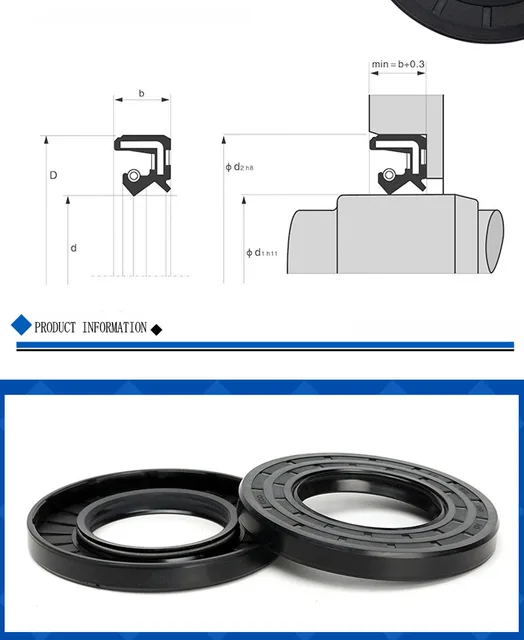 3453-b15b96.jpg NBR Nitrile Rubber Shaft Oil Seal ID 34-35mm