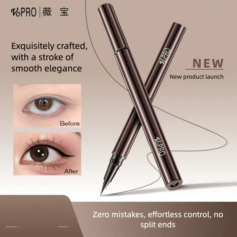 VOPRO Eyeliner Liquid Pen, Extremely Fine Tip, Waterproof, Anti-drying, Quick-drying And Long-lasting Eyeliner Liquid