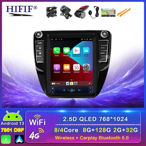 Android 13 For Volkswagen Jetta 6 2011 - 2018 For Tesla Style Screen Car Radio Multimedia Video Player Navigation GPS