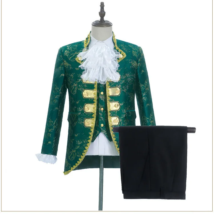 

Средневековый роскошный викторианский костюм короля принца для взрослых и мужчин, топ, жилет, куртка, пальто, пиджак, костюм для сценического театра, косплей, брюки