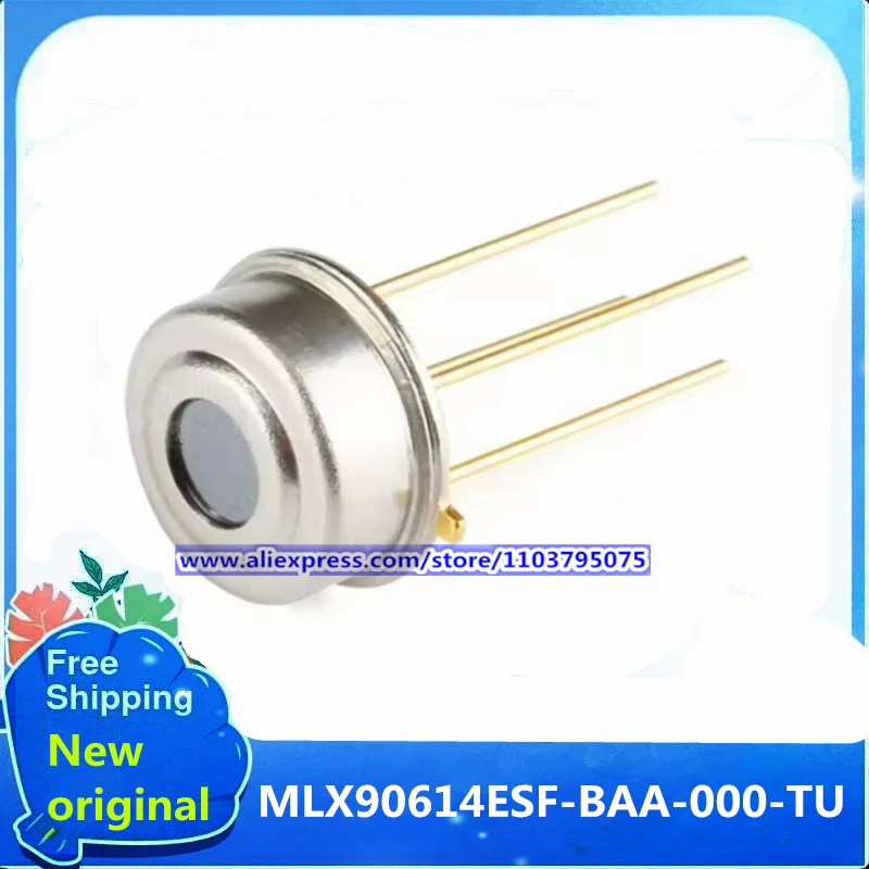 5 PÇS/LOTE 100% Novo Original MLX90614ESF-BAA MLX90614ESF-BAA-000-TU TO-39 sensor de temperatura infravermelho