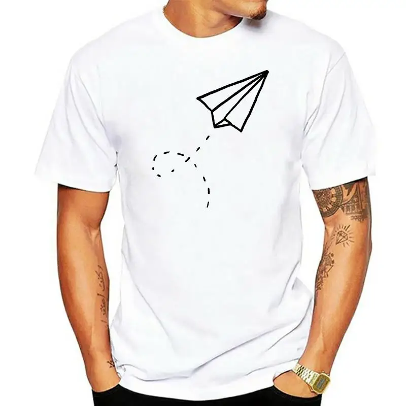 

Movie T Shirts Short Graphic Short Sleeve Crew Neck Broadcloth Paper Plane Fitted O-Neck Mens Tees