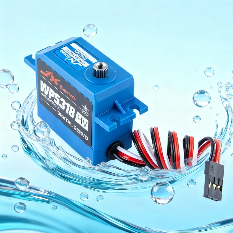 JX Servo WP5318HV Digital Servo - 18KG Torque, Waterproof, Metal Gear (25T), for RC Cars, Boats, Crawlers (TRX-4) & Robotics