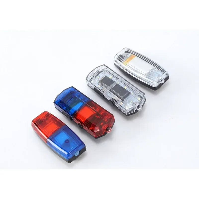 LED Red Blue Shoulder Police Light Multifunction Logo Label Customizable Clip Flashing Warning Safety Lights