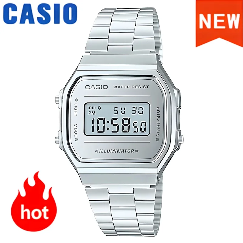 ساعة كاسيو أصلية للرجال، ساعة رقمية رياضية للطلاب، كلاسيكية مقاومة للماء، كوارتز للرجال، ساعات من الفولاذ المقاوم للصدأ
