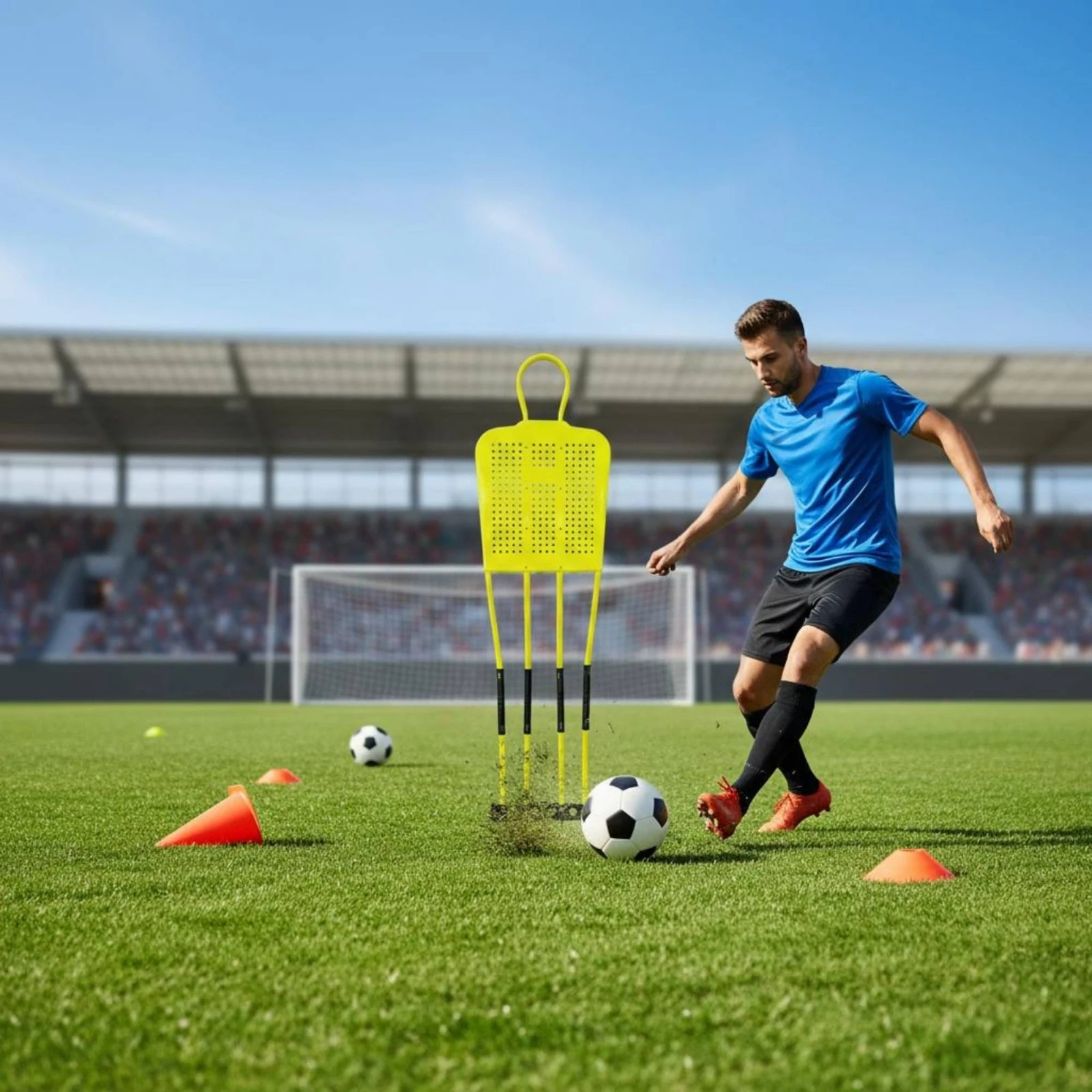 

Ground Spike Training Mannequin Lightweight Soccer Training Mannequin Soccer Figure Bendable Sports Equipment Sturdy PVC