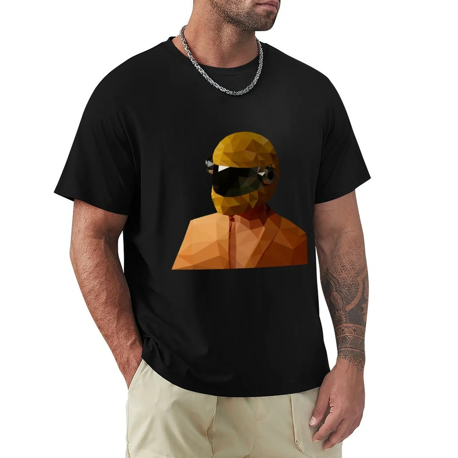 

Low Poly Kraft Punk Sticker T-Shirt Big Size Short Sleeve Casual Top