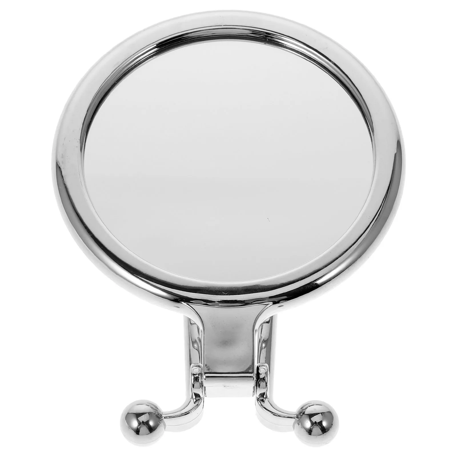 1Pcs Compact Makeup Mirror Premium Foldable Round Mini Mirror for Travel Handbag Pocket Use Silver 10X