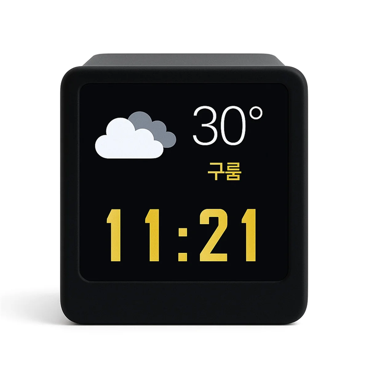 N01R-Korean Smart Wifi Weather Station Portable Desktop Display With Temperature Humidity Time Alarms Clock Decoration