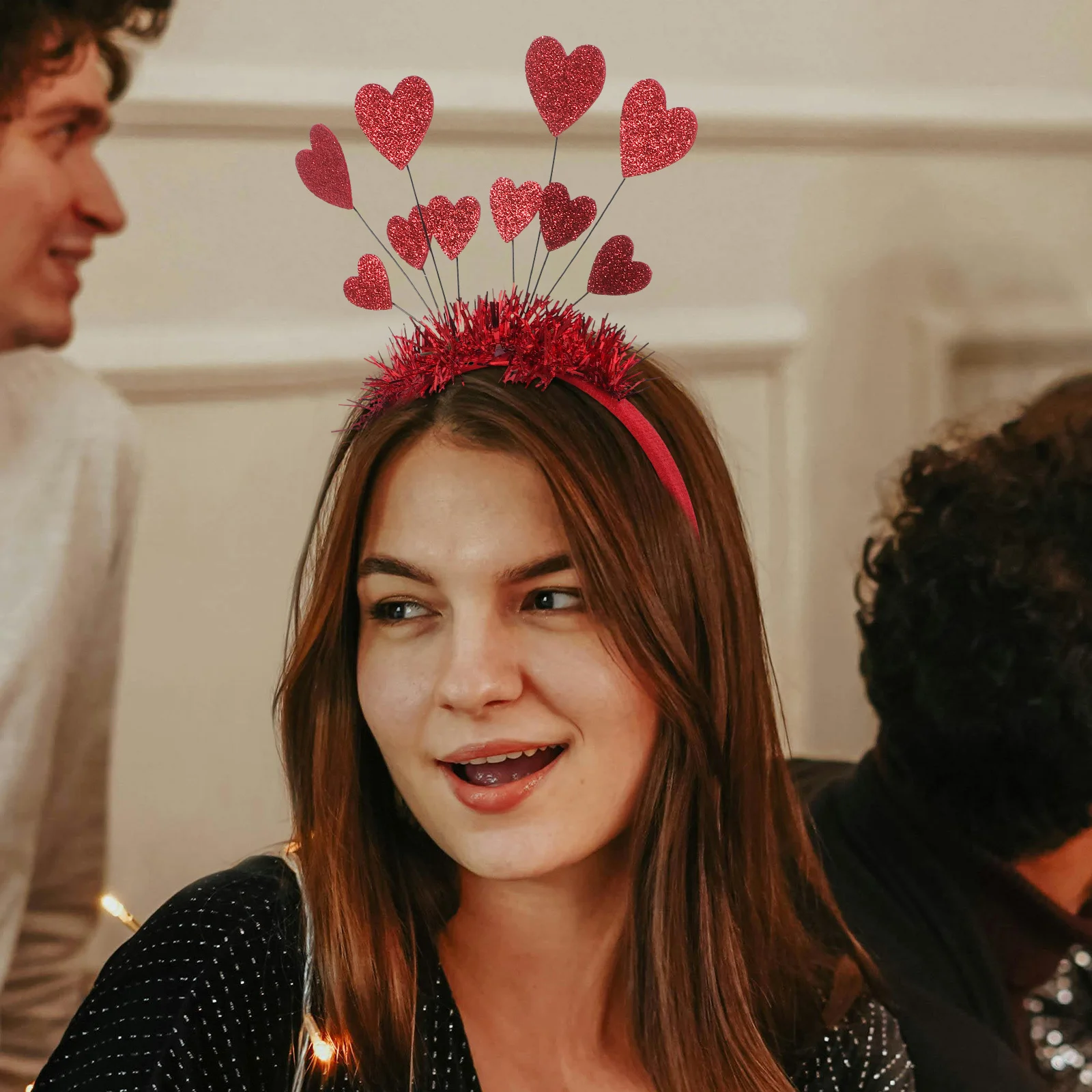 1 Set Amor-Bogen und Pfeil Requisit Romantisches Valentinstag-Kostümzubehör für Party Cosplay Fotoshooting Zubehör Stirnband