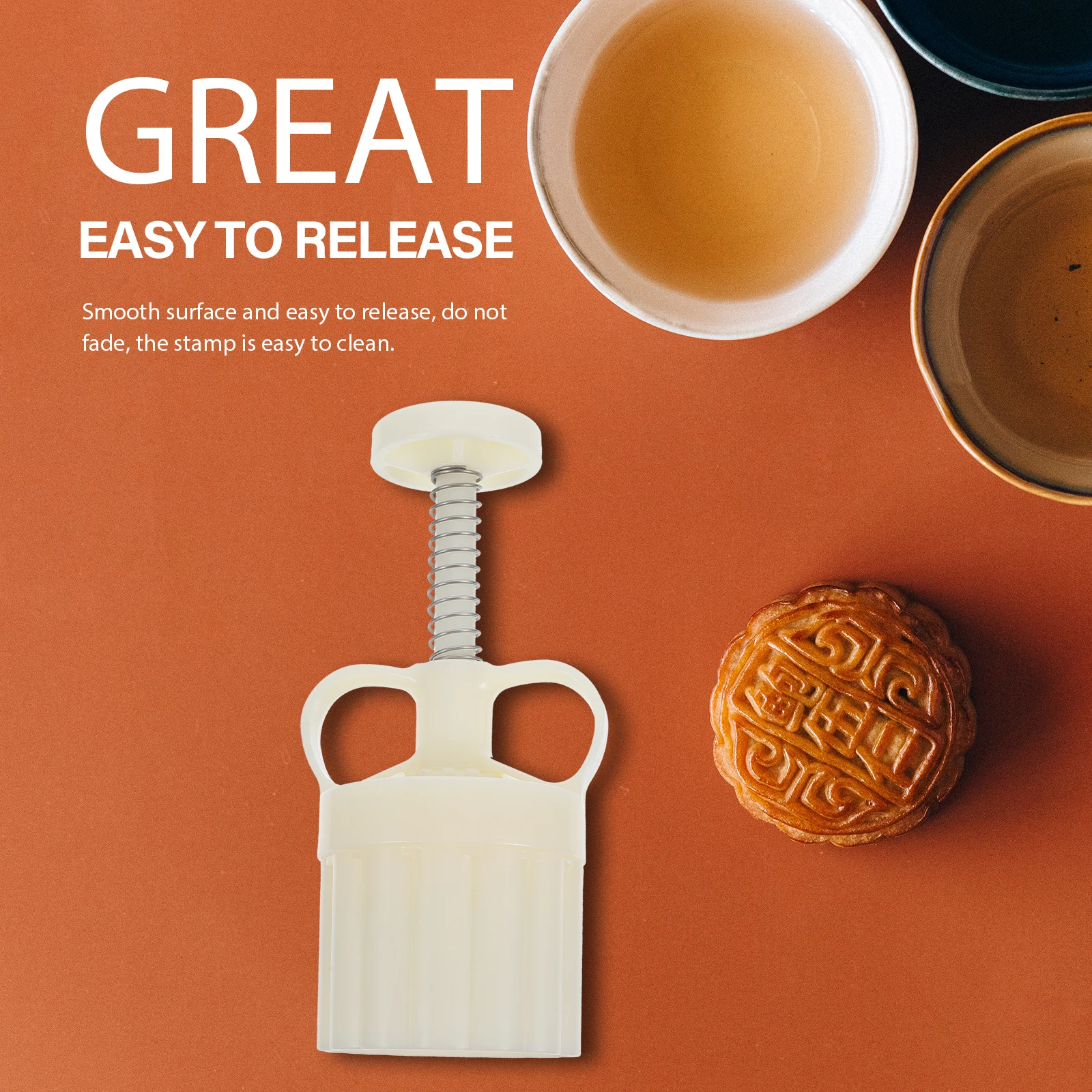 

1 set Moon Mold Set 75g Flower Moon Cake Molder Shape Reusable DIY Press Baking Mold Cookie Stamp H made Tool Kit