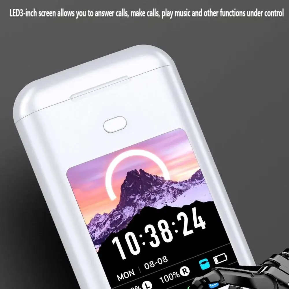 Touchscreen Bluetooth Earphones Power Bank 2 In 1 Ai Translator Flashlight Make Calls Play Games Smart Wireless Headphones