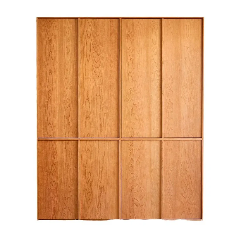 사용자 정의 가능한 북미 체리 나무 옷장 간단한 뼈 라인 일본 가구 보관함