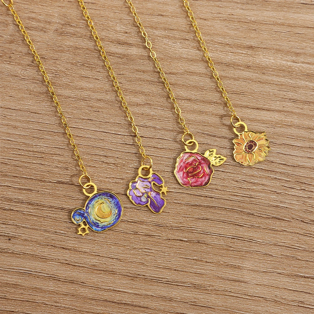 1 PC Vintage Metal Bookmark Floral Design with Chain Pendant for Notebooks Planners Writers Teachers Book Club Birthday Gift