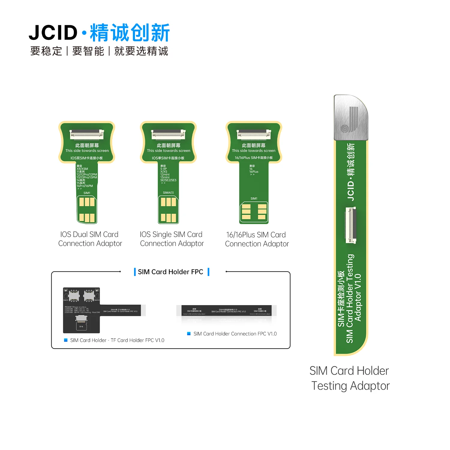 JCID V1SE V1SPRO SIM Card Holder Testing Adaptor For iPhone 5-16PM Android Phones SIM and TF Cards Detection Without Disassembly