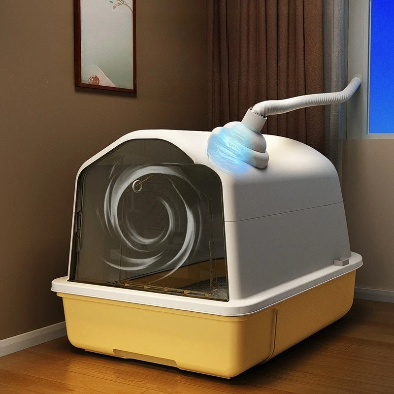

Automatic deodorizing system, oversized, drawer type, fully enclosed litter box