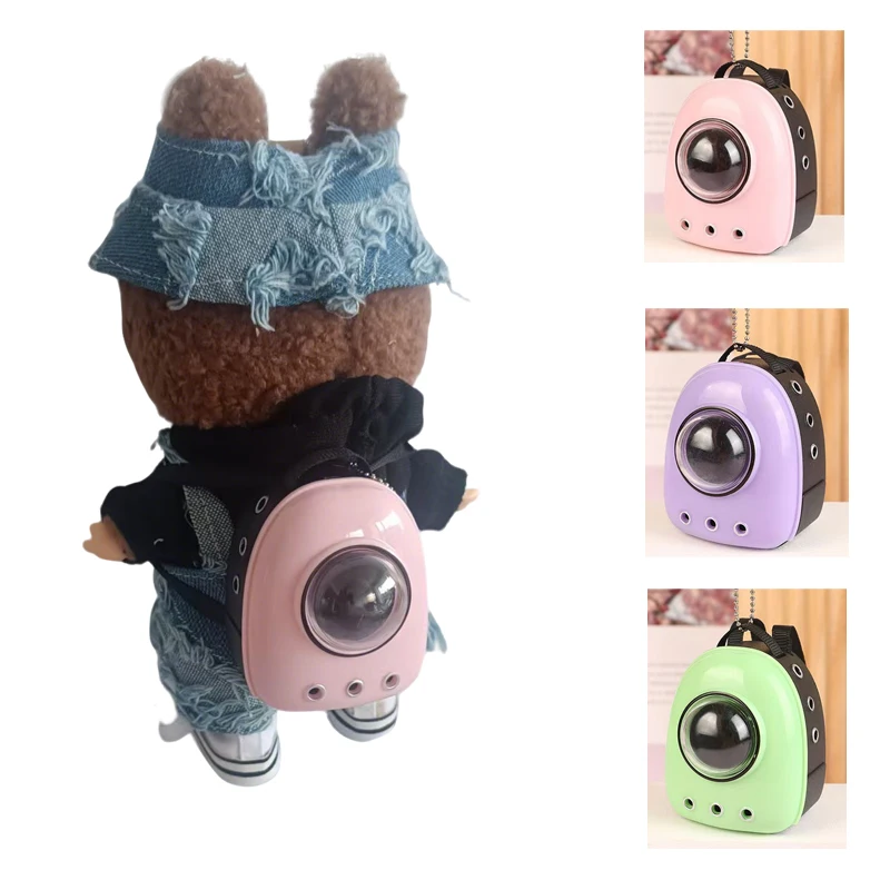 Plecak dla lalek Kawaii - pyłoszczelna torba podróżna, odpowiednia dla lalek o wysokości 15-17 cm, zapinana na zamek, prezent dla fana, prezent na Boże Narodzenie