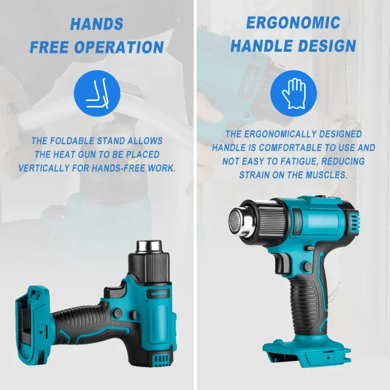 For Makita 18V Battery Power Tool Handheld Hot Air Gun Cordless Heat Gun Industrial Home Hair Dryer Temperatures Adjustable