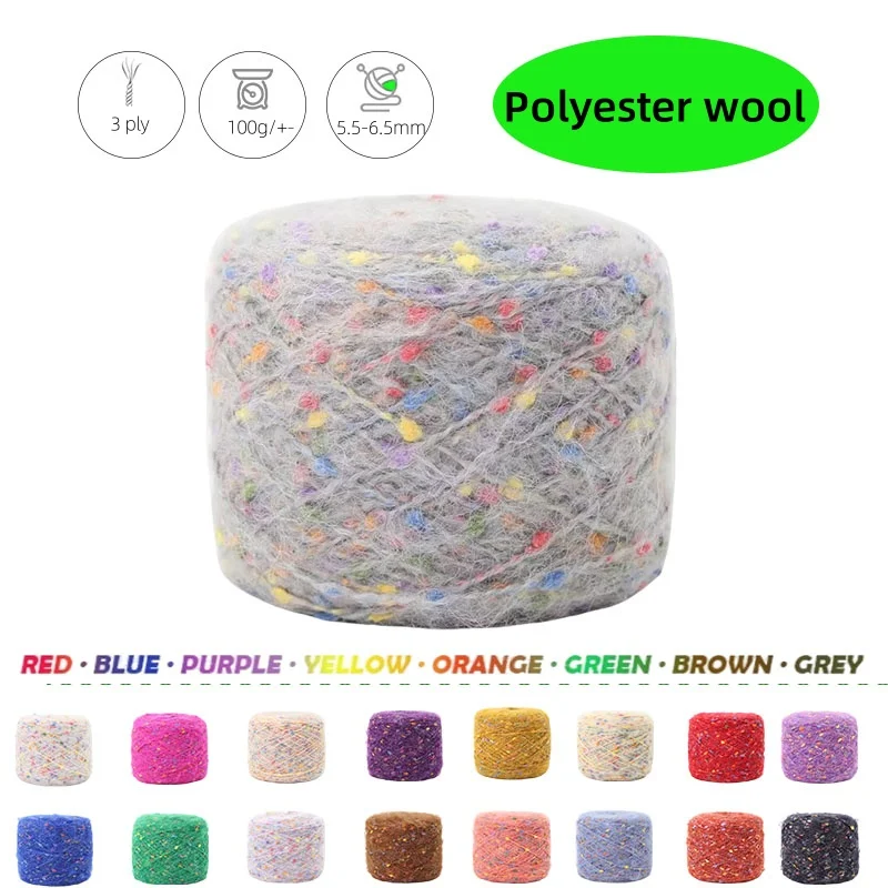 

100g 3 Ply Wool Yarn Soft Easy Peasy Knitting Yarn Crochet Products To Make DIY Doll Sweaters Clothes Handmade Toys Hat Пряжа