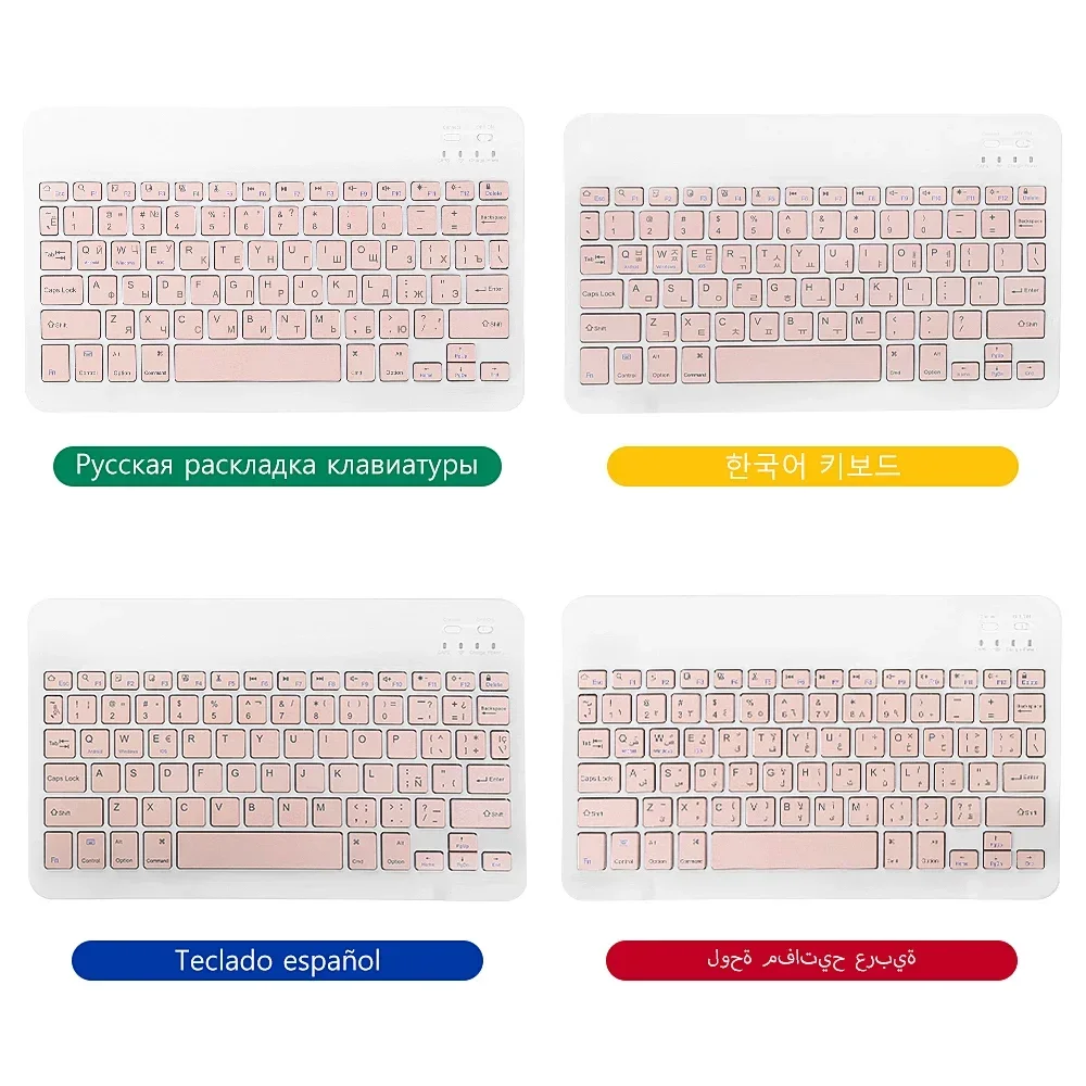 Wireless Keyboard for Tablet 10-13 inch iPad 2024 Huawei Samsung Xiaomi Pad Rechargeable Bluetooth Keyboard with Mouse