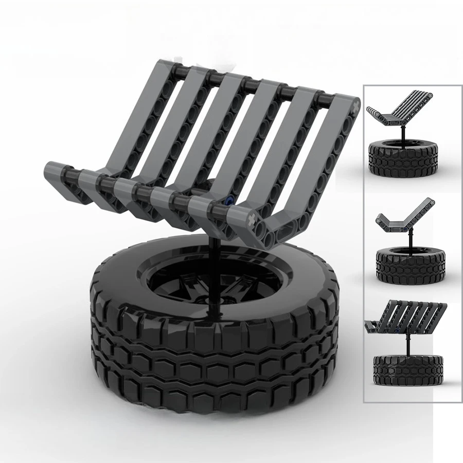 Soporte creativo para teléfono móvil, juego de bloques de construcción MOC, haz de orificio de Pin, montaje de engranaje de ángulo ajustable, soporte, ladrillos, juguetes, regalo