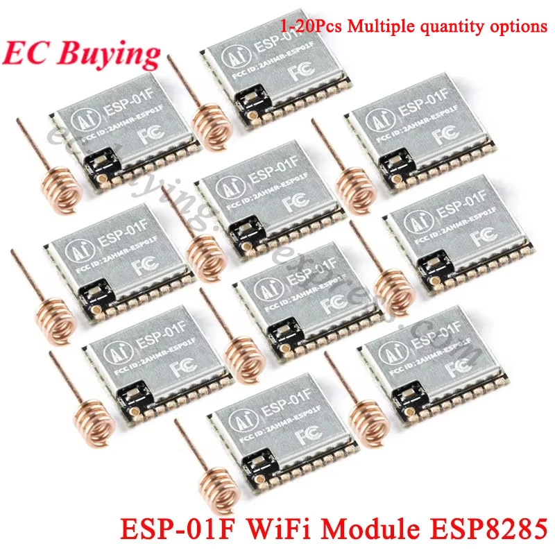 

1-20 шт. ESP-01F ESP8285 последовательный порт к беспроводному модулю Wi-Fi 8 Мбит антенна IOT ESP 01F 2,4 ГГц прозрачная передача умный дом