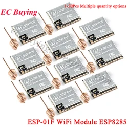 1-20Pcs ESP-01F ESP8285 Serial Port to WIFI Wireless Module 8Mbit Antenna IOT ESP 01F 2.4Ghz Transparent Transmission Smart Home