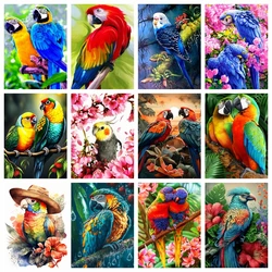 AZQSD Diamond Painting Parrot Animal Cross Stitch Needlework Full Drill Embroidery Sale Birds Mosaic Home Decor Gift 30x40cm