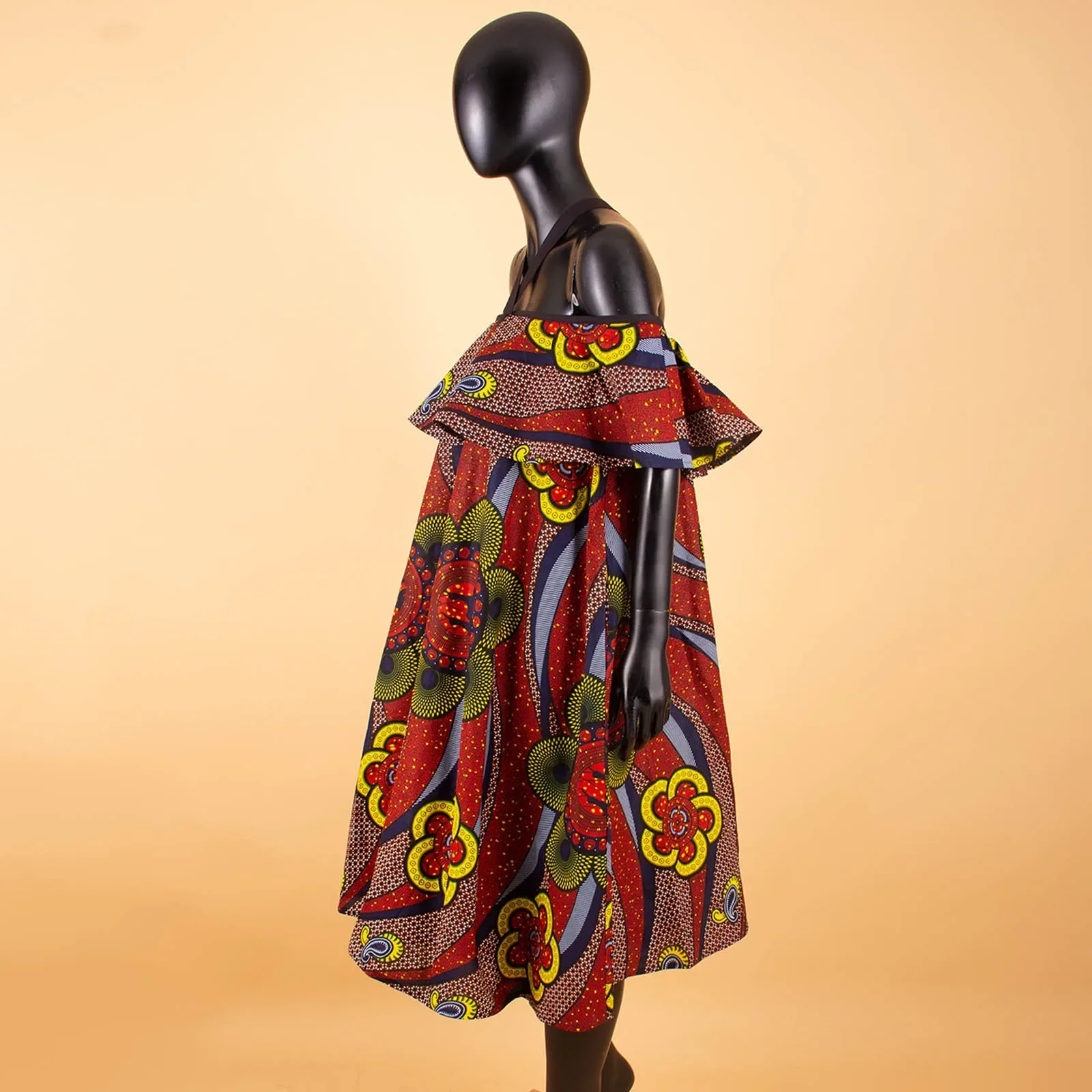 African Dresses for Women's Explosion Models Spring Positioning Printing Ethnic Skirt with Bow Tie AFRIPRIADE S1925027